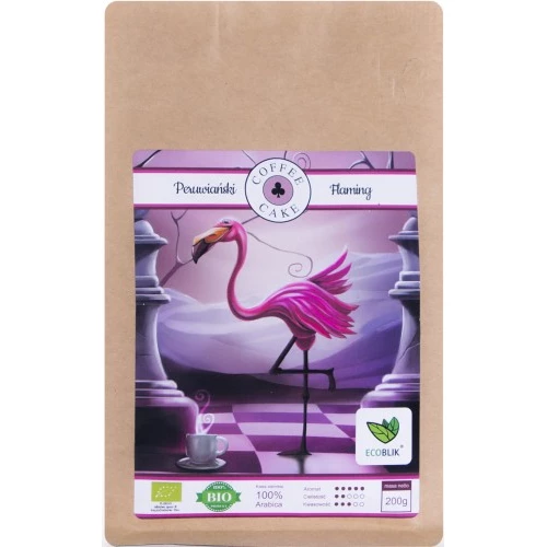 EcoBlik - Kawa ziarnista ekologiczna PERUWIAŃSKI FLAMING - 200g EcoBlik - Kawa ziarnista ekologiczna PERUWIAŃSKI FLAMING - 200g